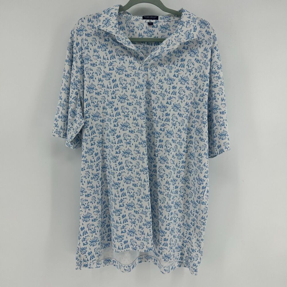 Peter Millar Summer Comfort Polo Shirt Ski Slope Men's XXL Golf Tennis Top